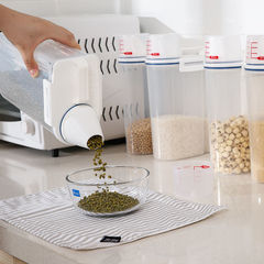 Sealed plastic food storage container, moisture-proof, for grains, dried goods, snacks, kitchen, refrigerator, storage box