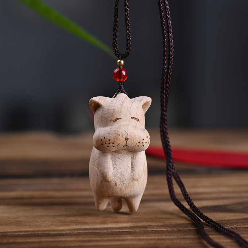 メーカー卸売ブナ材猫キーホルダー招き猫バッグペンダント漫画ハンドルアクセサリーアクセサリーペンダント|undefined