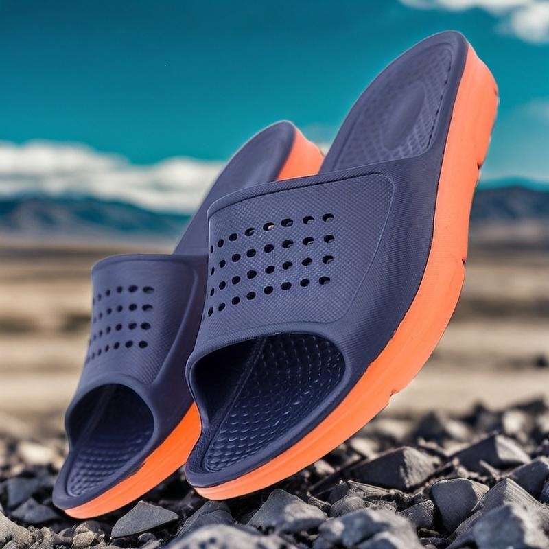 B 92761 Dual Color EVA Hollow Out Slippers 双色镂空拖鞋