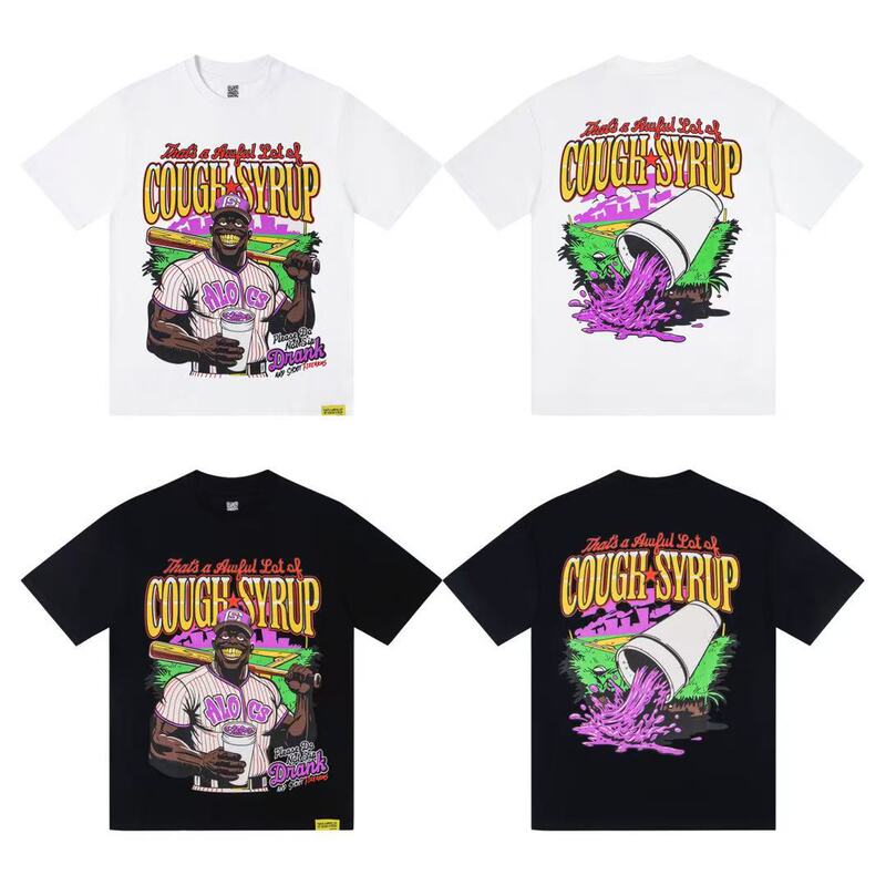 国境を越えた貿易のトレンドブランド THAT'S A AWFUL LOT OF COUGH SYRUP ゆったり男女兼用半袖Tシャツ|undefined