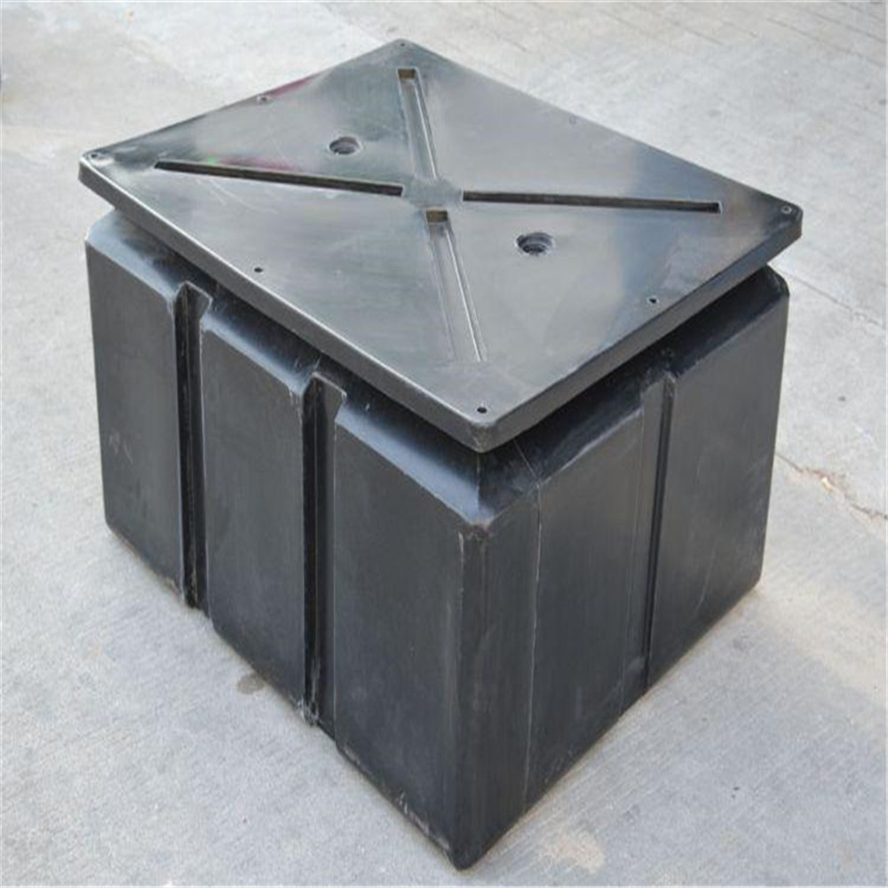 创蓝滚塑食品级水上工程游艇浮筒 1200*800*550塑料浮箱