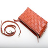 Fashionable leather woven genuine retro one-shoulder bag, genuine leather