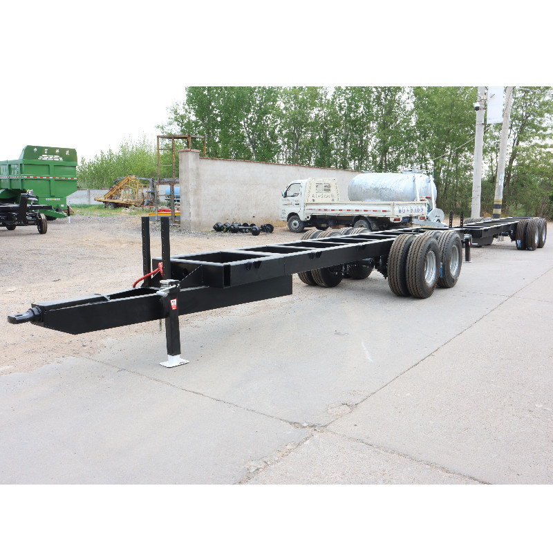 20吨集装箱转运骨架拖车 加长骨架无面板托盘车 框架式物流中转车