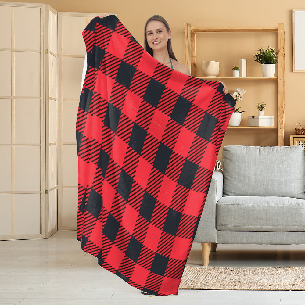 Manta de Franela Festiva con Estampado Navideño, Manta para Siesta, Manta para Aire Acondicionado, Manta Gruesa para Sofá, Manta para Dormitorio