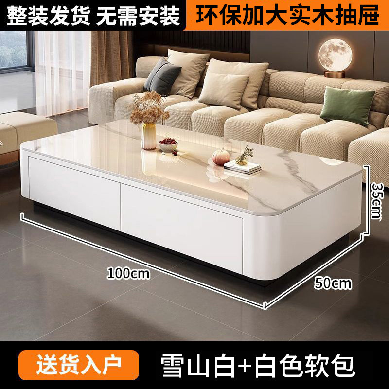 黑色茶几电视柜组合家用客厅新款小户型落地电视柜出租房玻璃茶几|undefined