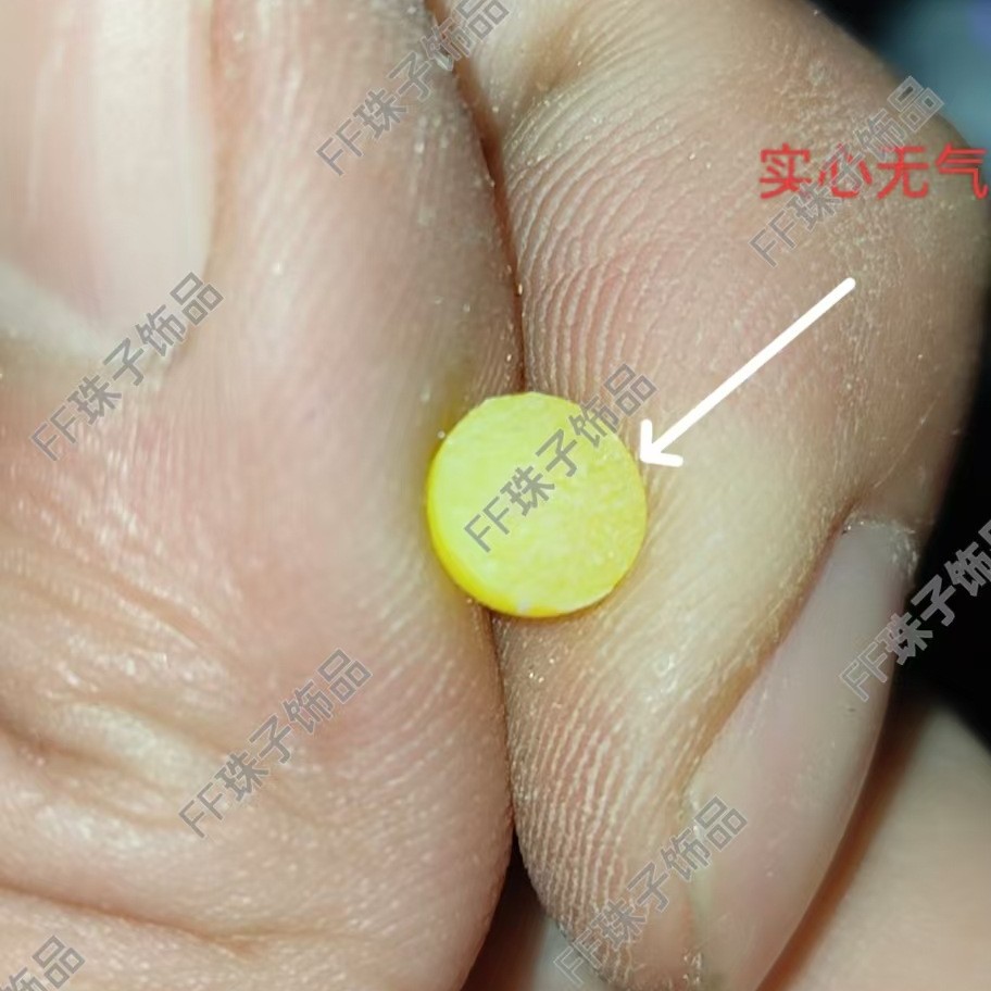 6MM 노란색 플라스틱 계란 느슨한 구슬 아크릴 컬러 비 다공성 라운드 구슬 보석 액세서리 새로운 구슬 장난감 액세서리