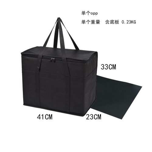 Cross-border exclusive in-stock supply non-woven aluminum foil insulated takeout lunch bag large foldable insulated bag storage bag