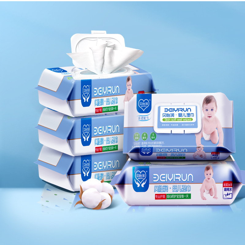 Toallitas húmedas para manos y boca de bebé, paquete grande de 80 unidades, toallitas faciales, toallitas húmedas para bebés, toallitas de limpieza para niños, producción de fábrica de alta calidad.