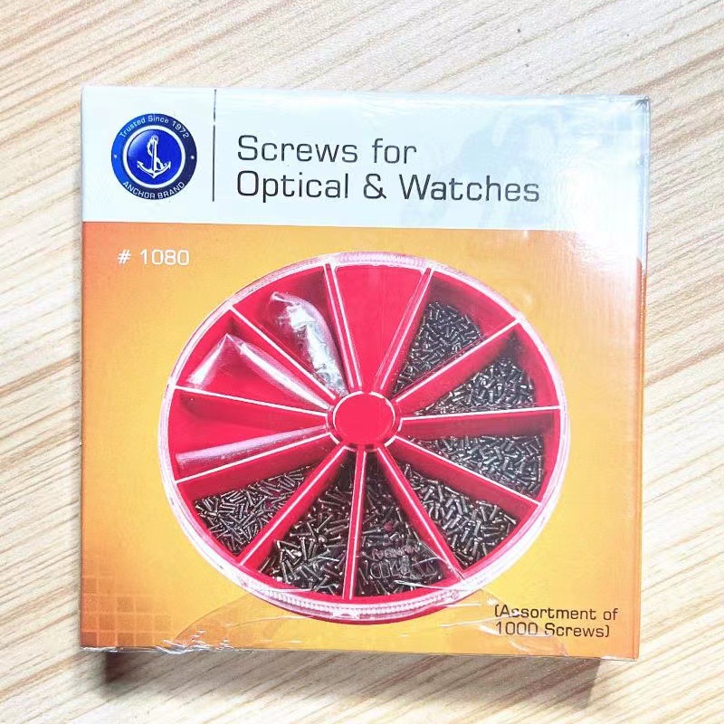 手表配件 印度一字十字手表螺丝 零件盒套装 表壳螺丝 后盖螺丝