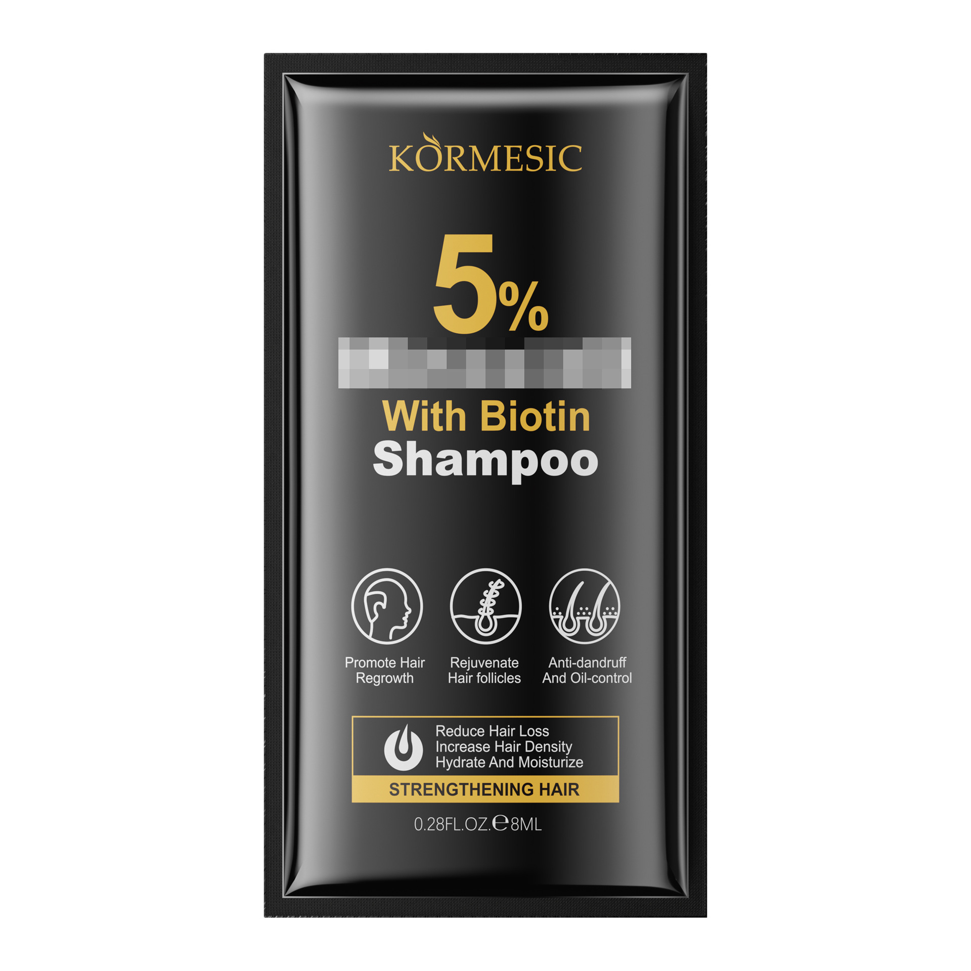 KORMESIC anti-caspa portátil champú bolsa shampoo comercio exterior transfronterizo al por mayor en inglés completo