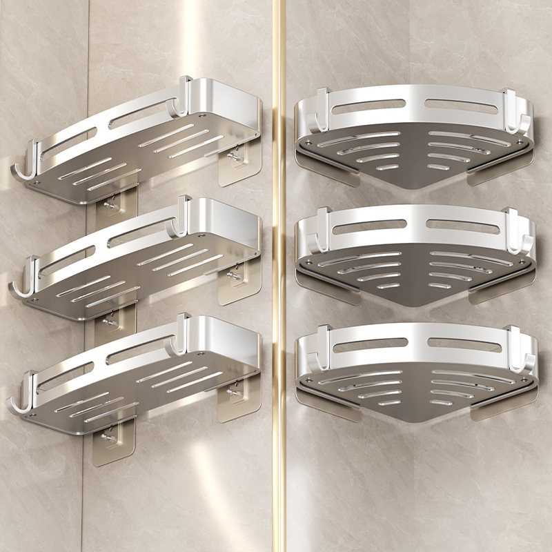 Suction Cup Triangular Basket Storage Rack for Washbasin Corner, No-Drill Wall-Mounted Toilet Storage Rack, Shower Storage Rack Suction Cup Triangular Basket Storage Rack for Washbasin Corner, No-Drill Wall-Mounted Toilet Storage Rack, Shower Storage Rack