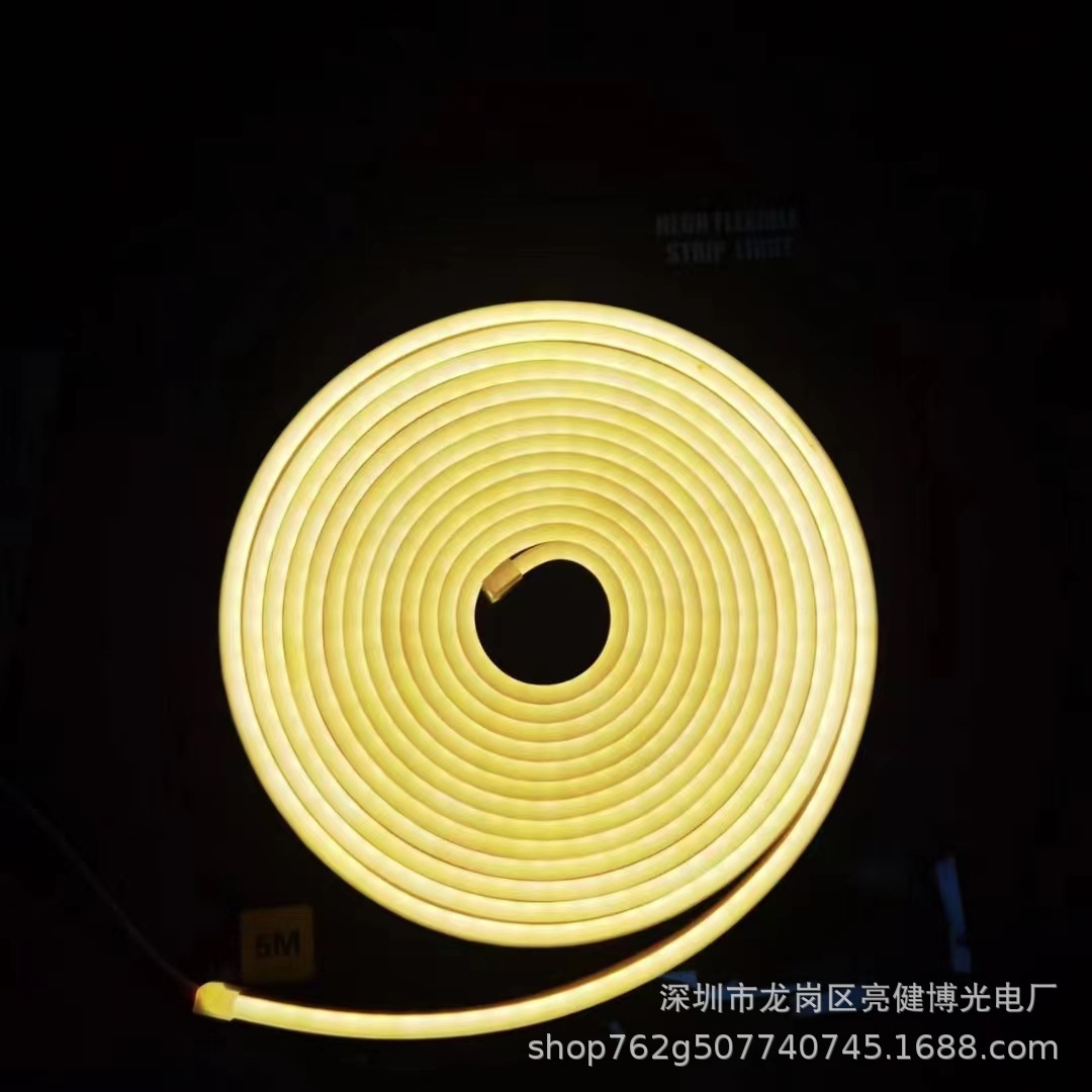 Juego de tiras de luces LED impermeables de silicona de bajo voltaje 12 V - Tira de luces de neón para iluminación decorativa empotrada en armarios