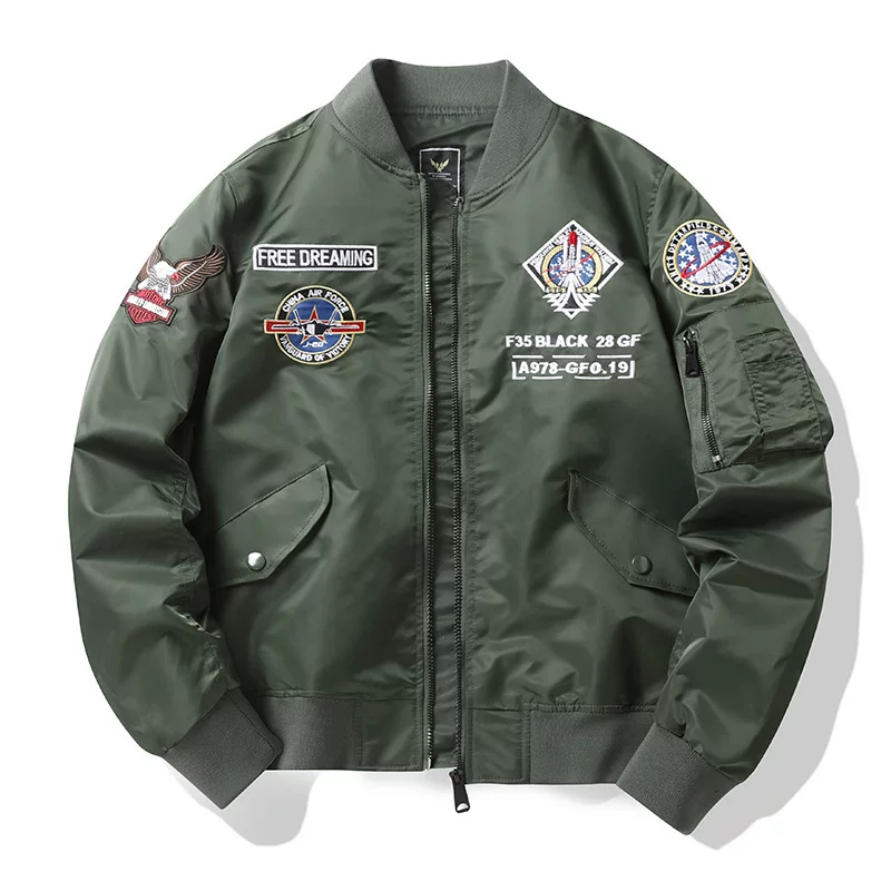 Autumn jacket, baseball uniform, 2021 collection, with embroidery, plus size