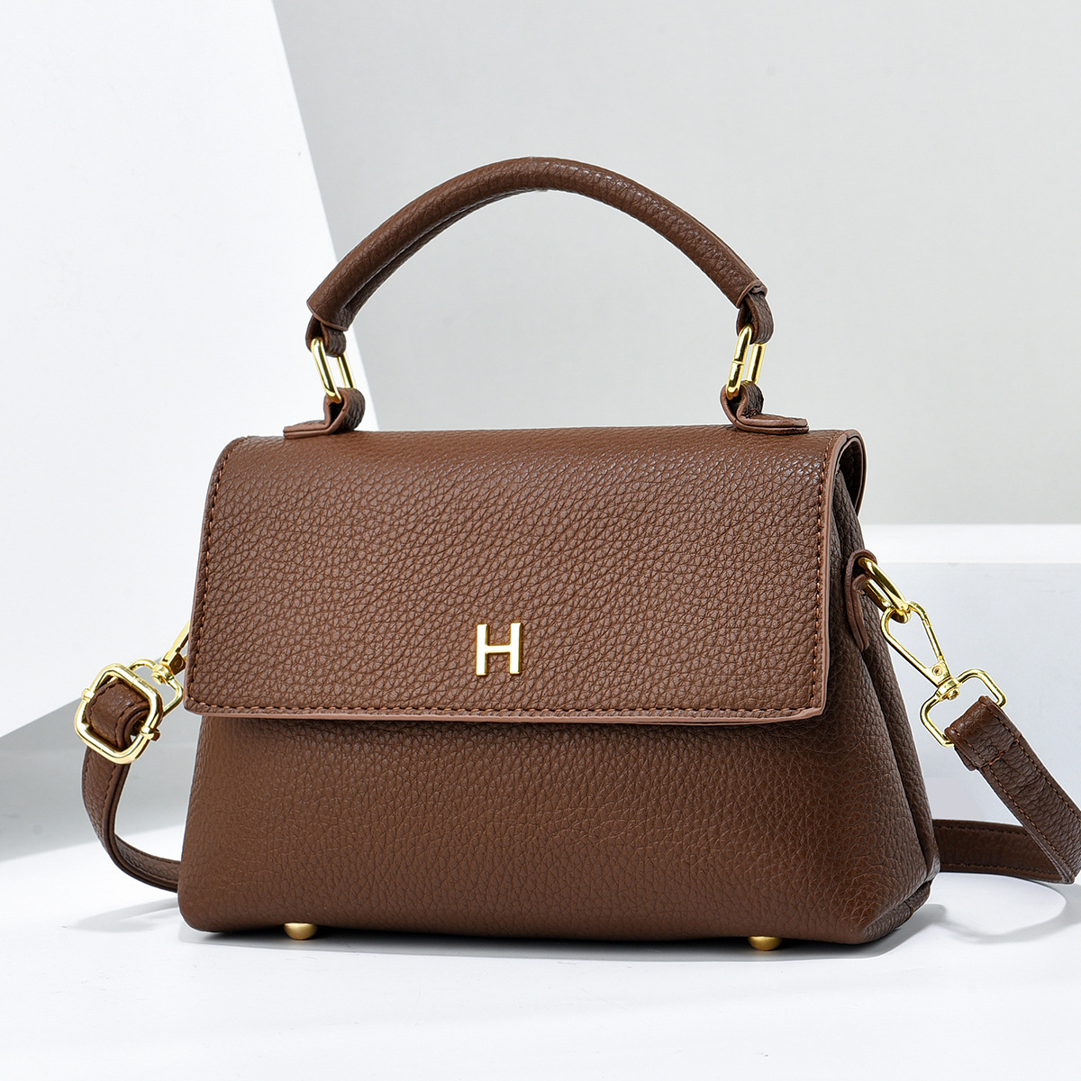 Bolso cuadrado pequeño bolso de mano simple de color sólido bolso de mensajero de hombro ligero y versátil bolso de mujer transfronterizo bolso de comercio exterior