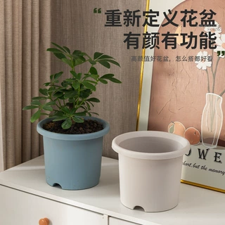 四季花盆新款北欧风简约加仑Deepot大号月季绿萝塑料树脂花盆批发