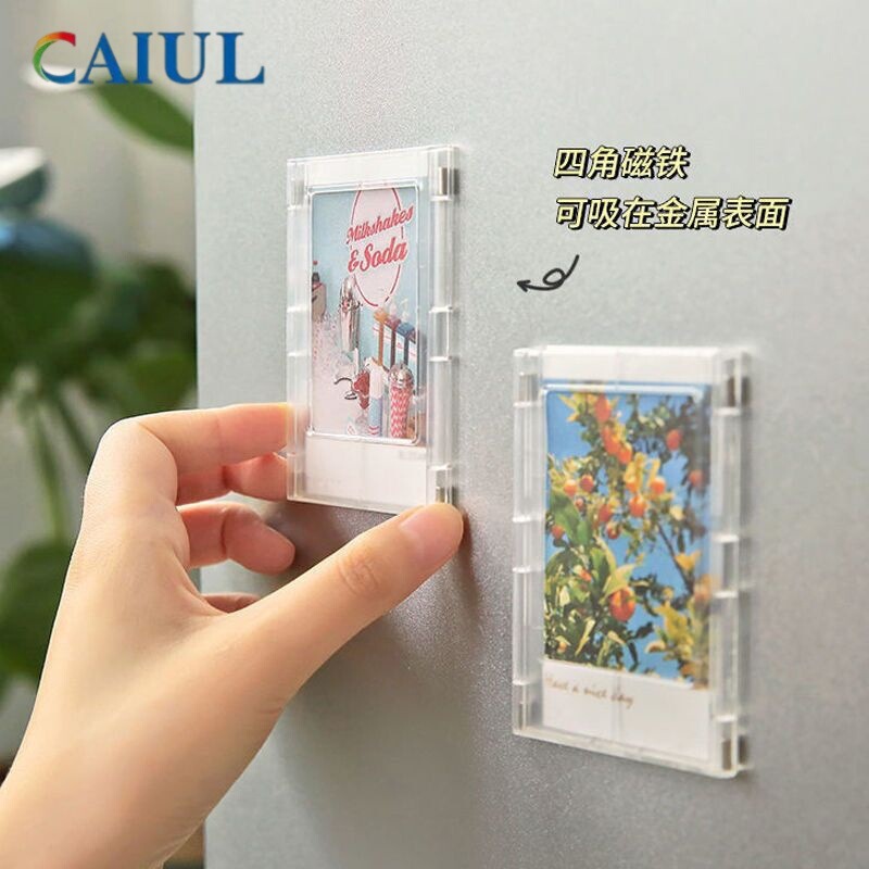 Creative Adsorbable Magnetic Mini3 Photo Frame Polaroid Photo Card Display Stand Desktop Decoration Creative Adsorbable Magnetic Mini3 Photo Frame Polaroid Photo Card Display Stand Desktop Decoration