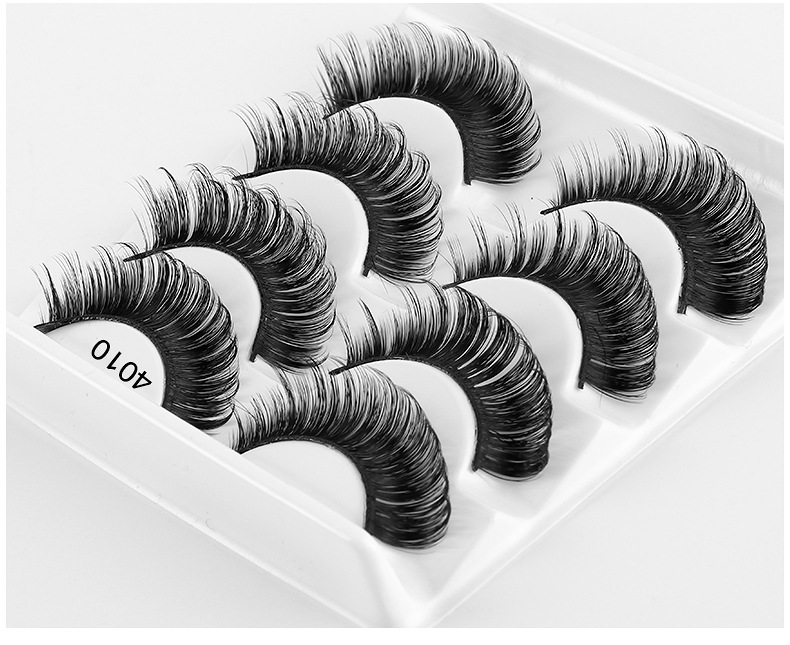 Sweet Solid Color Chemical Fiber False Eyelashes 4 Pairs display picture 3