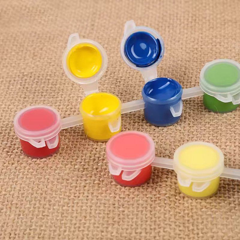 Tiras de pintura acrílica de 3 ml, 6 colores en una pieza, 5 ml, 12 colores, manualidades, pintura de yeso, pintura de piedras para colorear para niños