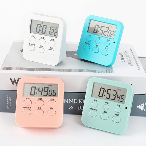 Home kitchen baking timer student self-discipline time manager clock alarm clock simple electronic timer
