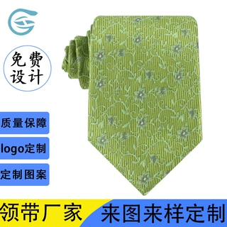 领带定制企业logo图案银行职业商务员工rpet环保仿真丝领带定做