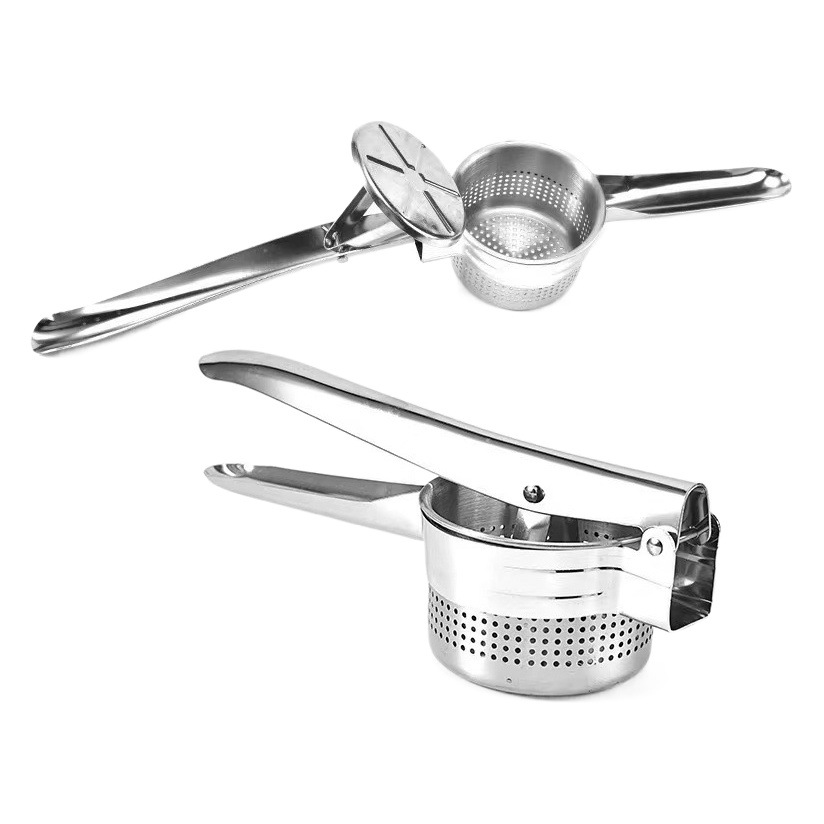 Fábrica en stock extra grande exprimidor prensa de ajo manual de acero inoxidable prensa de patata exprimidor multifunción exprimidor