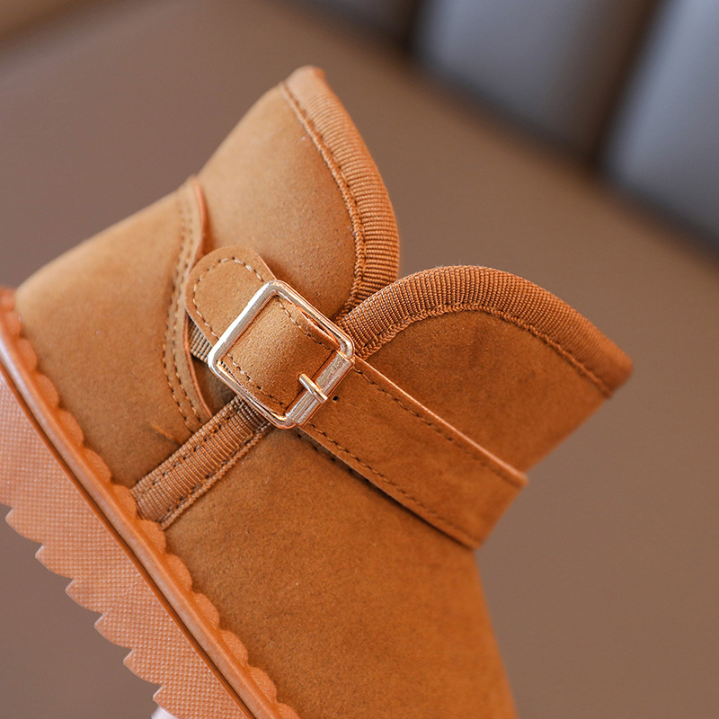 2023 inverno nuove scarpe per bambini scarpe di cotone per bambini stivali da neve per bambini ispessiti peluche stivali di cotone caldi e antiscivolo_voghion.com