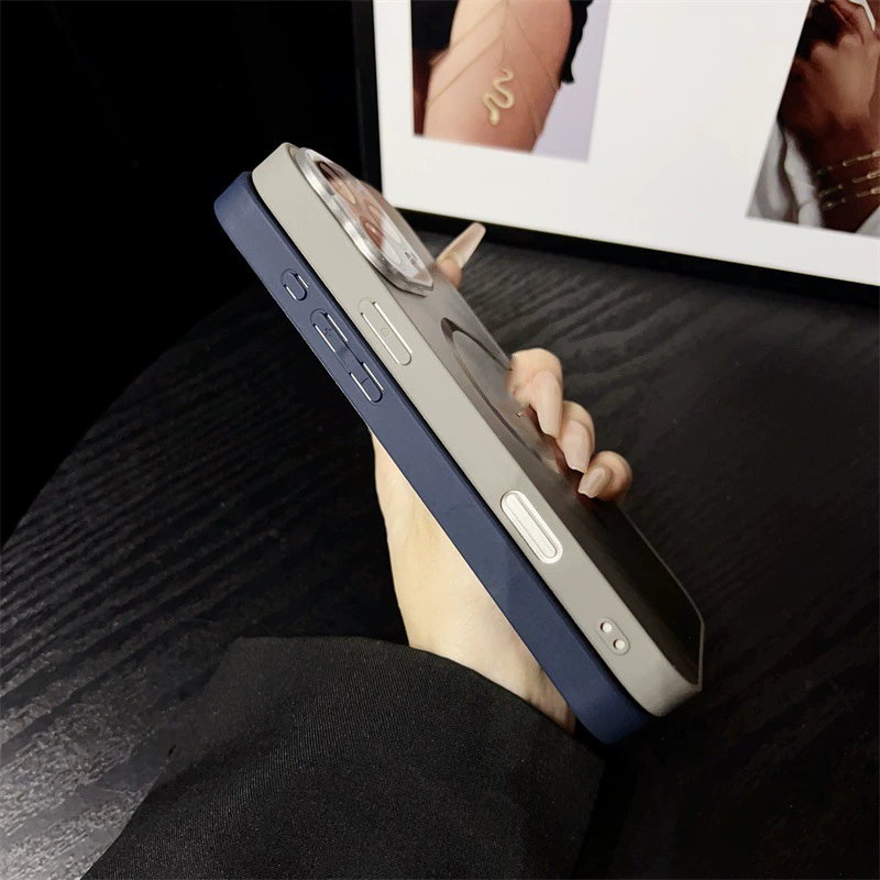 Кожаный чехол для смартфона совместимый с iPhone15 Pro, матовая поверхность, Apple iPhone15