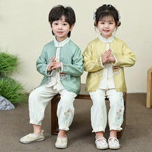 男童唐装套装汉服春季薄款儿童中国风两件套宝宝夏装古装小童装潮