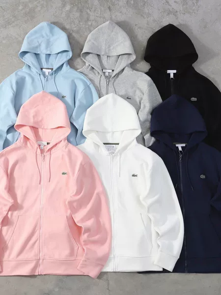 Specially Designed for Cross-Border High-Quality Xiaoyujia Basic Embroidered Logo Hooded Sweatshirts for Men and Women with Zipper Casual Classic Jackets