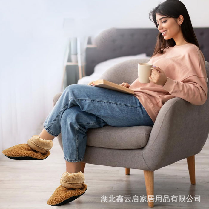 Factory Wholesale Lavender Flavor Boots Aromatherapy Heated Clay Beads Warm Shoes Winter Cross-Border Amazon Hot Sale