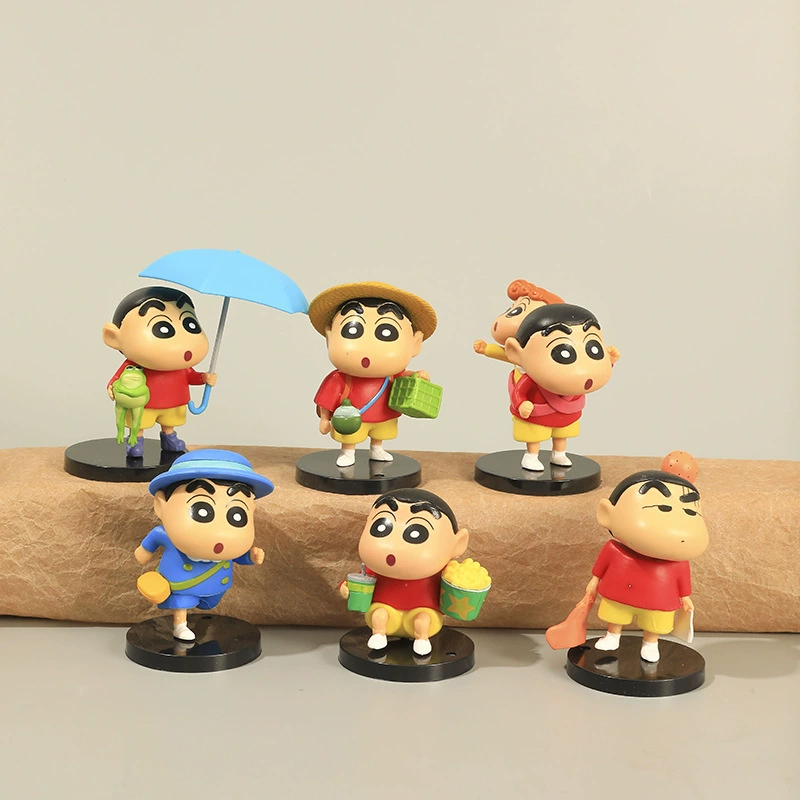 6 Crayon Shinchan ручной аниме украшение двухмерной мультяшной школьной формы новая помощь Kokui кукла игрушечная модель