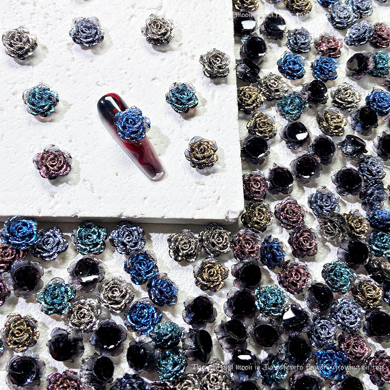 Black Fine Shine Camellia Nail Art Jewelry Net Red Explosive Soft Glue Rose Nail Art Material DIY Bracelet Accessories Black Fine Shine Camellia Nail Art Jewelry Net Red Explosive Soft Glue Rose Nail Art Material DIY Bracelet Accessories