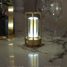 跨境全铝led小夜灯充电触摸装饰复古台灯户外露营帐篷摆件氛围灯