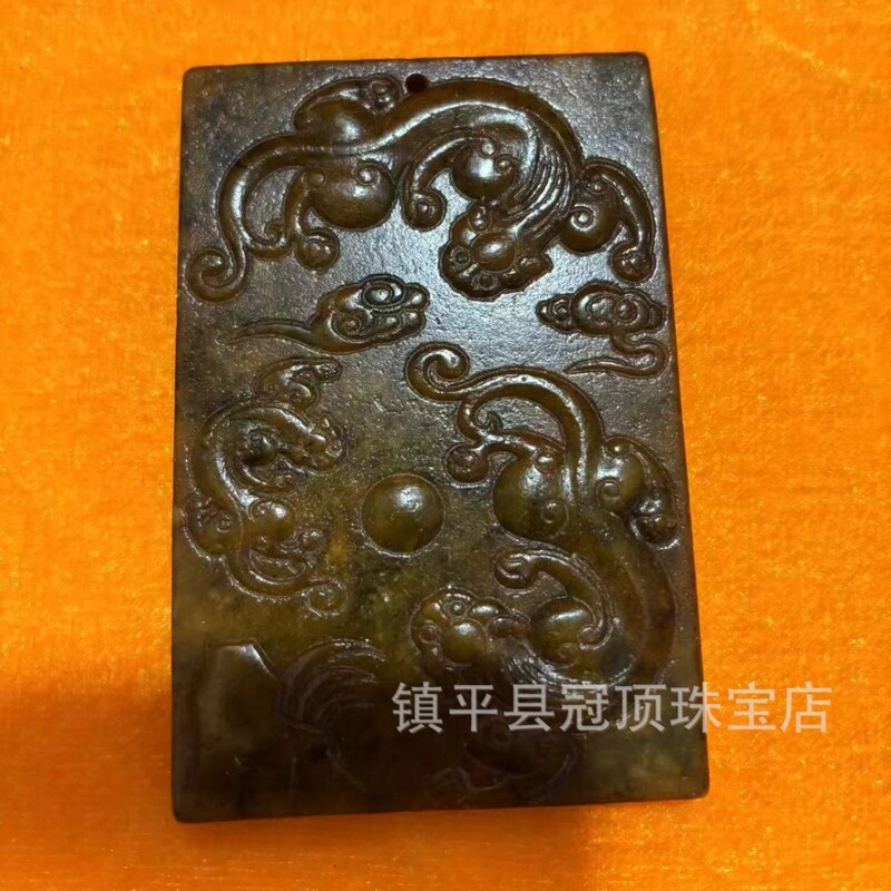 批发高古玉老玉岫玉高仿古董仿古玉器明清战汉岫玉做旧玉佩挂件|undefined