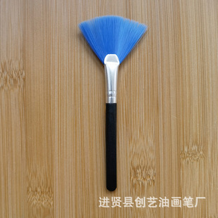[Chuangyi] manufacturers supply flat Rod White aluminum tube blue hair fan brush computer brush keyboard brush computer cleaning brush