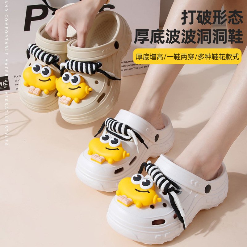 26-Year-Old New Model of Clogs for Women, Indoor and Outdoor, Comfortable and Breathable Eva Slippers, Thick-Soled Slippers Wholesale