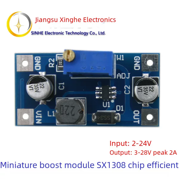 XH-M415 miniature boost module SX1308 boost plate DC-DC input 2-24 output 3-28 peak 2A