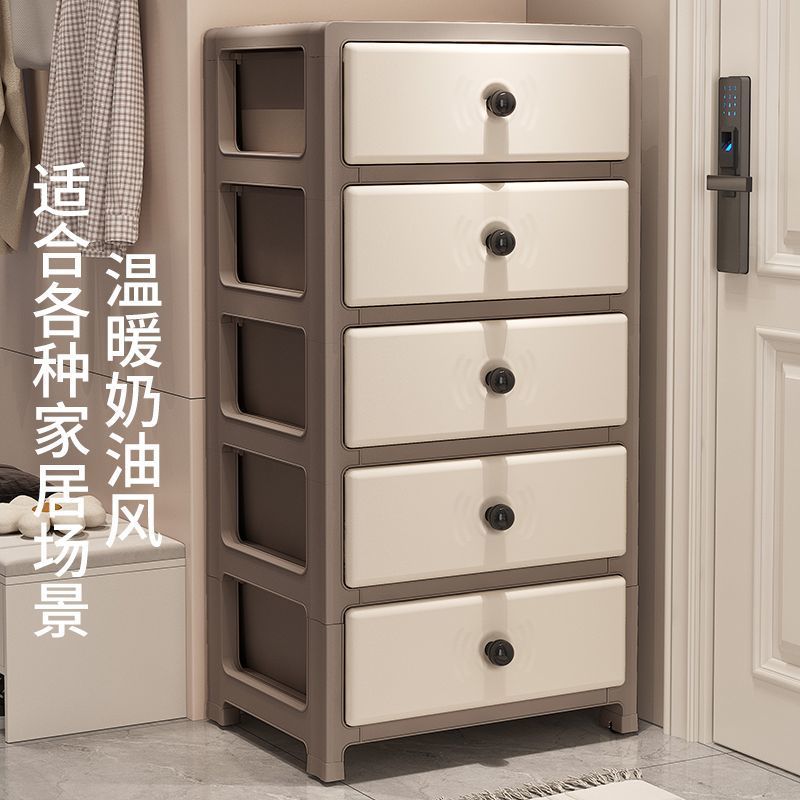 Nuevo gabinete de almacenamiento de cajón engrosado y alto, gabinete de almacenamiento de varias capas, mesita de noche de dormitorio en casa de alquiler