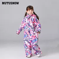 @ Mu Tuxue Детский лыжный костюм для девочек соединенный водонепроницаемый открытый, ветрозащитный, теплая и бархатная