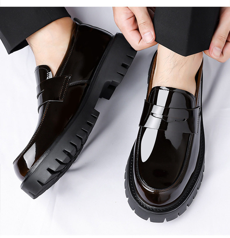 Bốt Martin nam cổ thấp mũi tròn độn đế, phong cách Anh Quốc casual, thoáng khí, chống trượt — Màu nâu, màu đen chi tiết 17