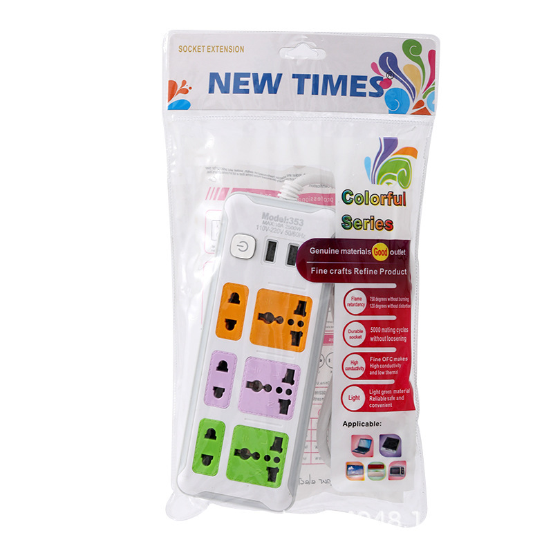 363 # 4USB 3meter socket364 # 2500 vatios de alta potencia adecuado para enchufes de comercio exterior de varios países