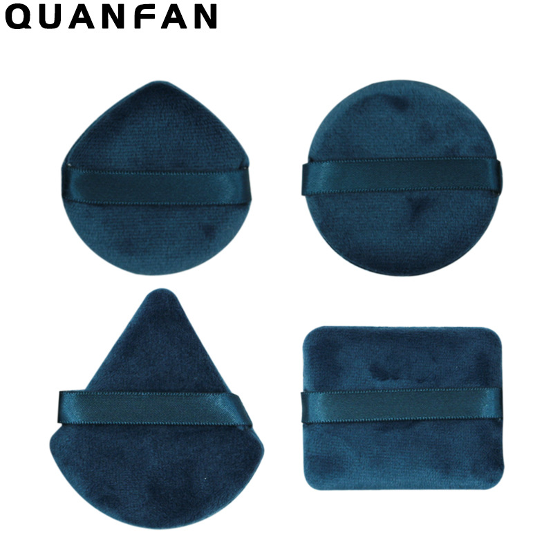 Suministro directo transfronterizo triángulo pequeño cuadrado redondo corazón melocotón polvo seco miel en polvo maquillaje multicolor material de pelo corto súper suave