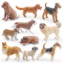 热销仿真宠物狗狗动物模型刚毛猎狐梗犬毛歌利犬牧羊犬沙皮犬摆件