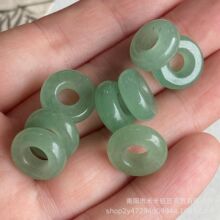 天然东陵玉平安扣金丝玉平安环面包圈玉坠挂件DIY饰品配件批发