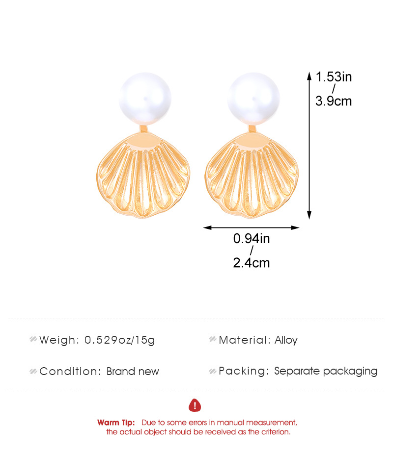 20g Weight Alloy Ear Needle Material Drop Earrings Classification 1 Pair Quantity Casual Occasion Alloy Material Tortoise Pattern Women's Gender Plating Design Simple Style Style 1 Pair Simple Style Tortoise Plating Alloy Drop Earrings 4