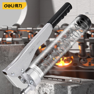Deli Tool Transparent Grease Gun Manual High Pressure Transparent Cylinder Butter Car Digger Multifunctional Oil Filling Machine