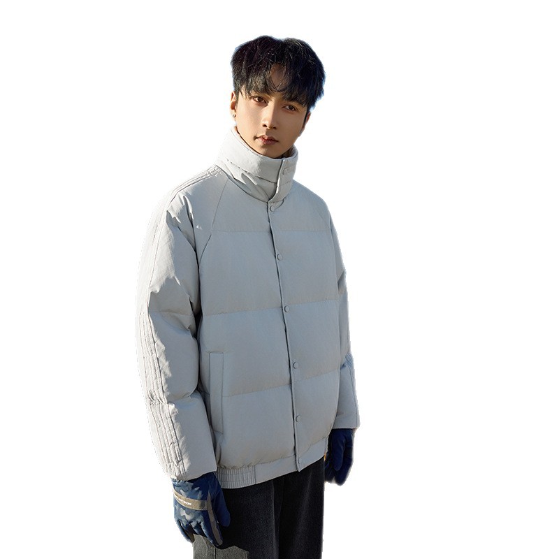 Transfronterizo mayorista invierno chaqueta pareja nueva marca de moda americana engrosada chaqueta cálida café negro