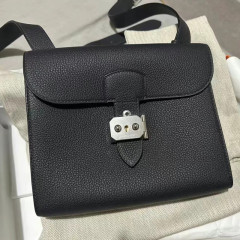 2024新款凱莉信差包時尚單肩斜跨手提休閒頭層荔枝紋togo皮小方包