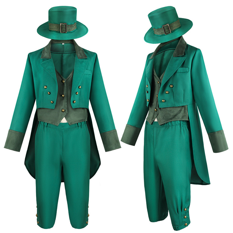 Halloween Irish Goblin cosplay cosplay stage costume Irish dovetail uniform cos performance Halloween Irish Goblin cosplay cosplay stage costume Irish dovetail uniform cos performance