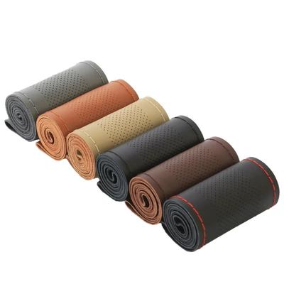 Steering wheel cover Non-Slip, Wear-Resistant, Sewn Handle Cover